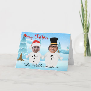 Ni två som Cute-Snögubbar.. - God jul Kort