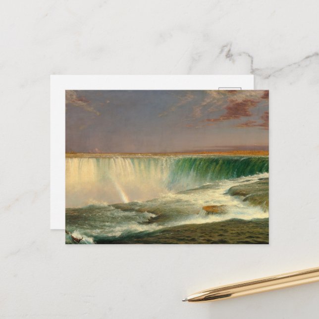 Niagara av Frederic Edwin Church Helg Vykort (Fram/Back In Situ)