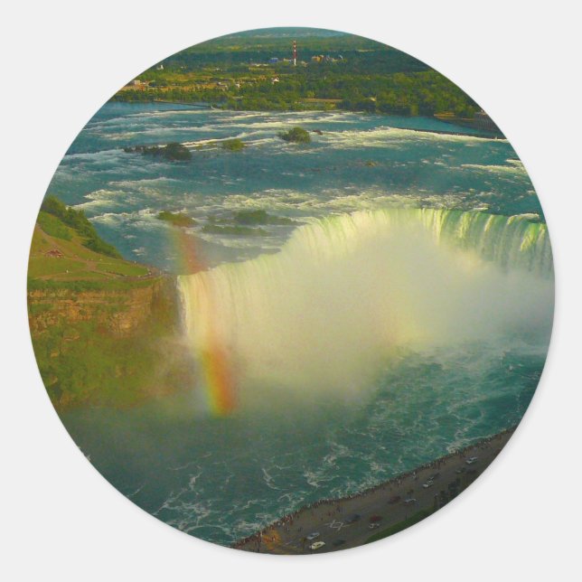 niagara fall runt klistermärke (Framsida)