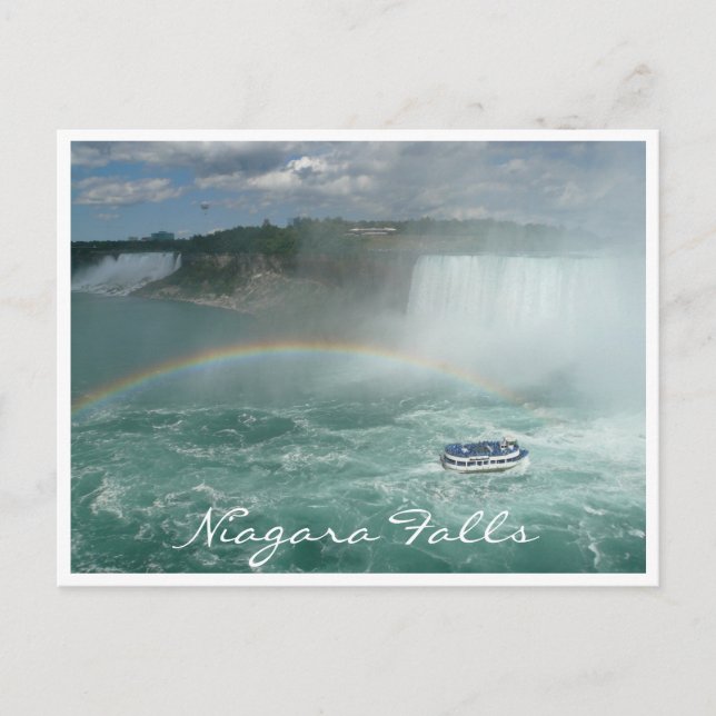 niagara faller båt vykort (Framsida)