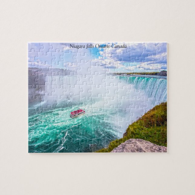 Niagara faller Ontario Kanada. Jigszle Puzzle Pussel (Horisontell)