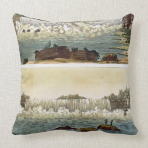 Niagara Falls 1818 (färggravyr) Kudde