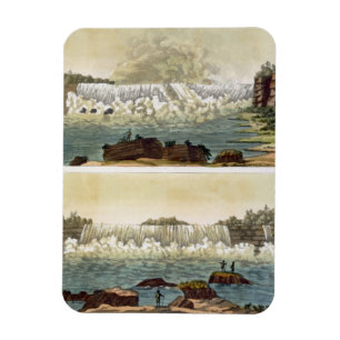 Niagara Falls 1818 (färggravyr) Magnet