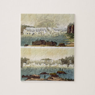 Niagara Falls 1818 (färggravyr) Pussel