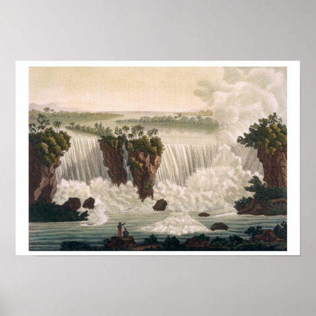 Niagara Falls, 1818, från Le Costume Ancien et Mo Poster (Framsidan)