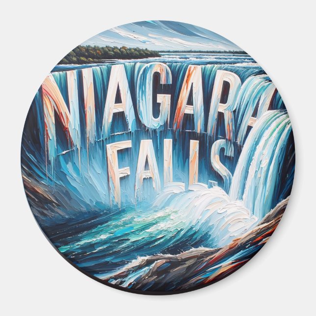 Niagara Falls Acrylic Artwork Magnet (Framsidan)