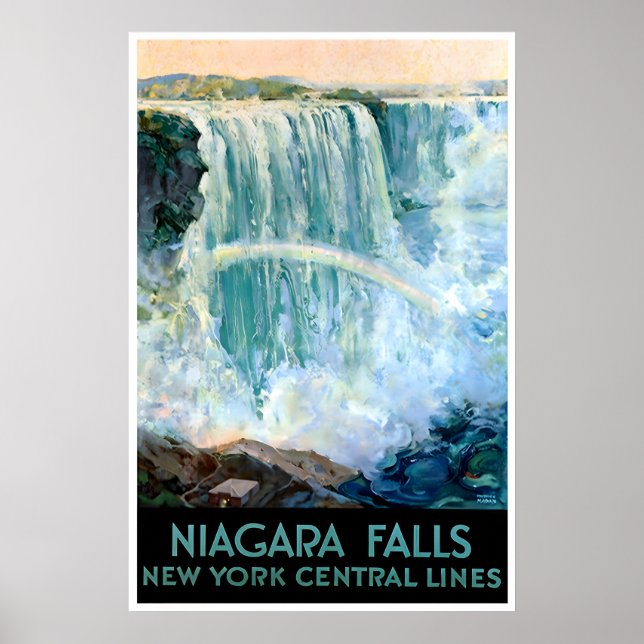 Niagara Falls Affisch Retro New York Central Lines (Framsidan)