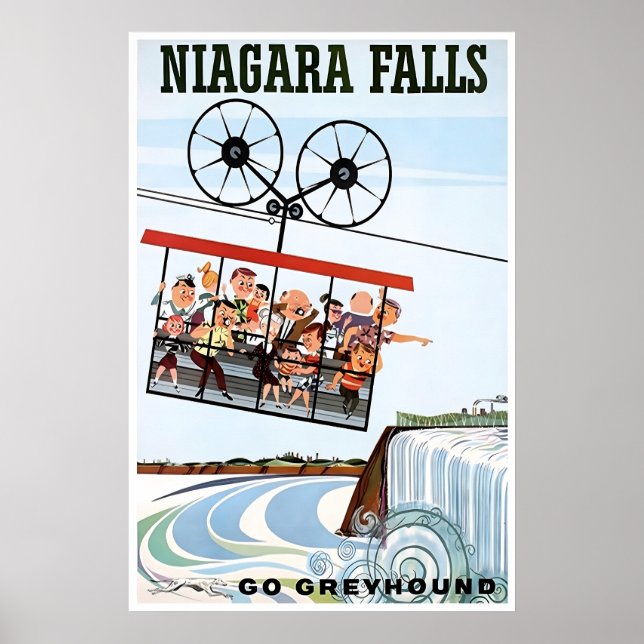 Niagara Falls Art Kanada Tryck USA Resa Poster (Framsidan)