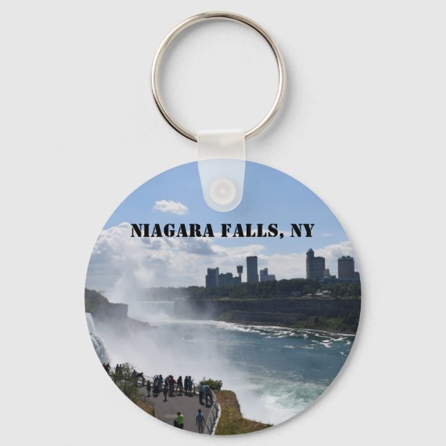 Niagara Falls Button Keychain Nyckelring (Framsida)