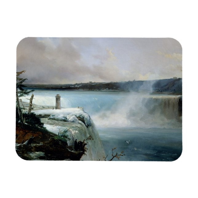 Niagara Falls, c.1837-40 (olja på arbetsyta) Magnet (Horisontell)