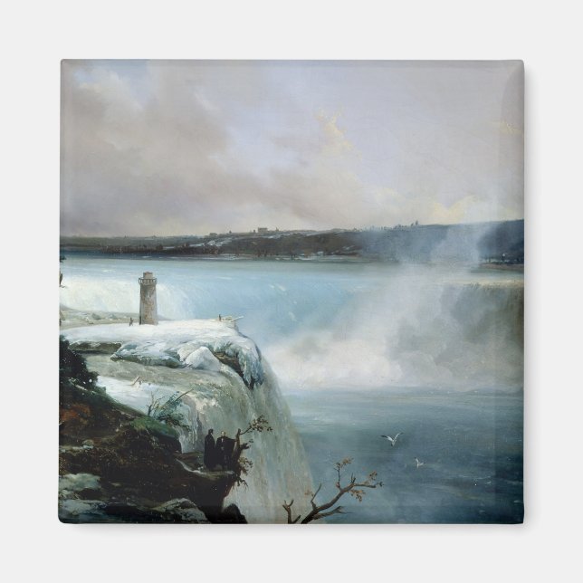 Niagara Falls, c.1837-40 (olja på arbetsyta) Magnet (Framsidan)