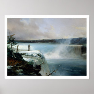 Niagara Falls, c.1837-40 (olja på arbetsyta) Poster