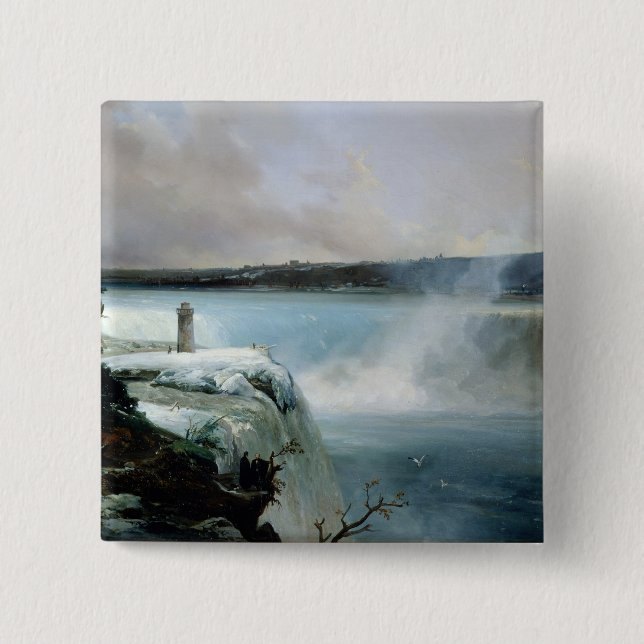 Niagara Falls c.1837-40 (olja på kanfas) Knapp (Framsida)