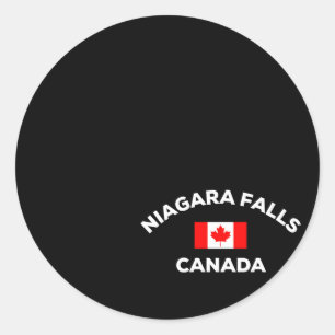 Niagara Falls Canada Canadian Flagga City Tourist Runt Klistermärke