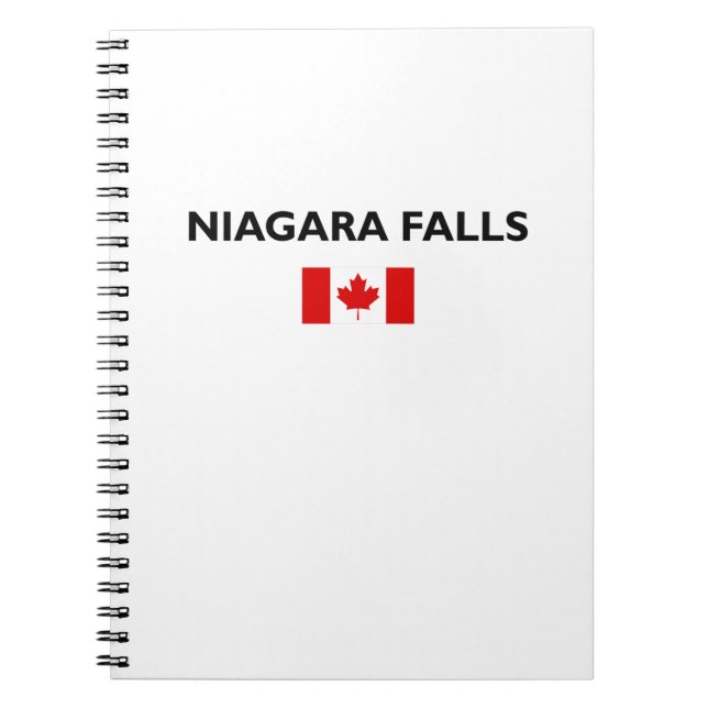 Niagara Falls Canada Canadian Flagga Light-Färg Anteckningsbok (Framsidan)