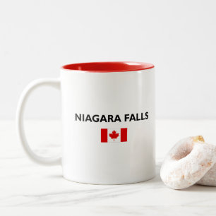 Niagara Falls Canada Canadian Flagga Light-Färg Två-Tonad Mugg