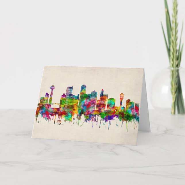 Niagara Falls Canada Skyline Helgkort (Framsida)
