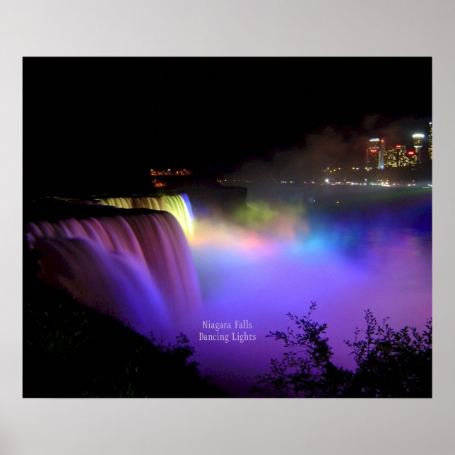 Niagara Falls, Dancing Ljus Poster (Framsidan)
