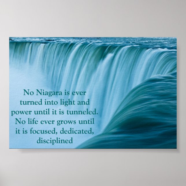 Niagara Falls Dedicated and Disciplated Poster (Framsidan)