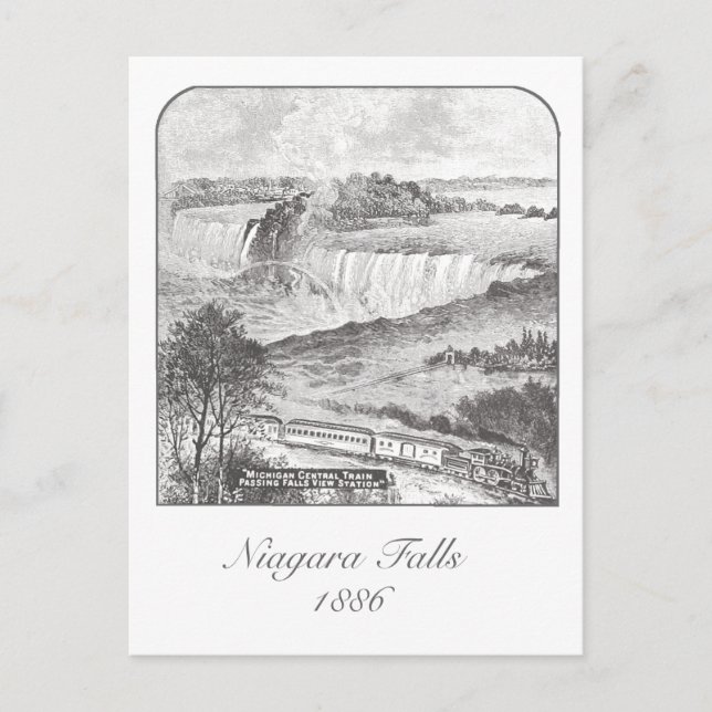 Niagara Falls - Falls View Railway 1886 Postcard Vykort (Framsida)