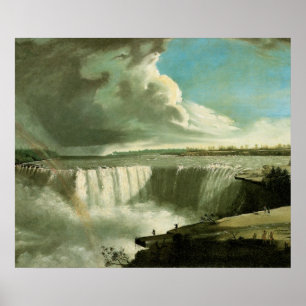 Niagara Falls från Bord Sten av John Vanderlyn Poster