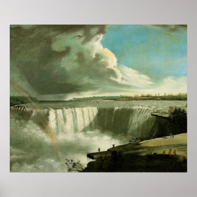 Niagara Falls från Bord Sten av John Vanderlyn Poster (Framsidan)