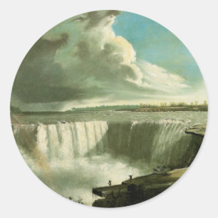 Niagara Falls från Table Rock av John Vanderlyn Runt Klistermärke