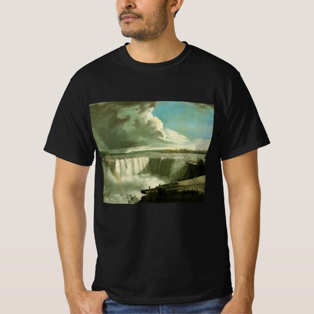 Niagara Falls från Table Rock av John Vanderlyn T Shirt (Framsida)