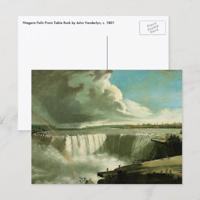 Niagara Falls från Table Rock av John Vanderlyn Vykort (Fram/baksida)