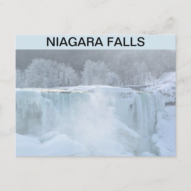 NIAGARA FALLS FROZEN POSTCARD VYKORT (Framsida)