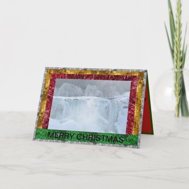 Niagara Falls fryst julkort Helgkort (Framsida)