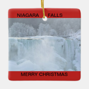 Niagara Falls fryst julprydnad Julgransprydnad Keramik