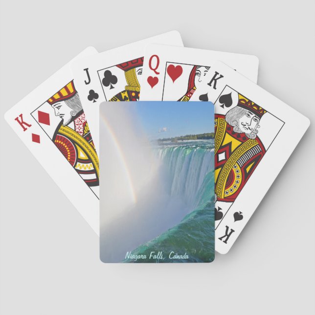 Niagara Falls Horseshoe Falls & Rainbow Spel Kort (Baksidan)