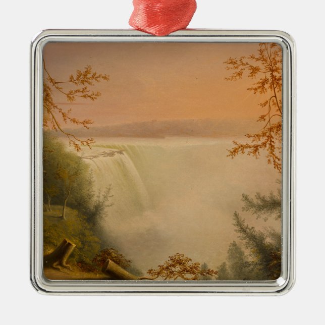 Niagara Falls (Horseshoe Falls) (Rembrandt Peale) Julgransprydnad Metall (Framsidan)