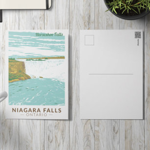 Niagara Falls Horseshoe Falls Travel Art Vintage Vykort