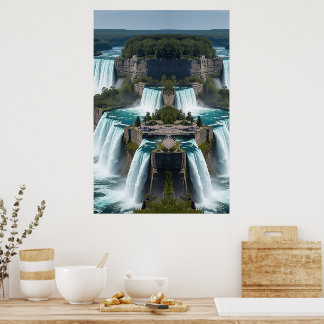 "Niagara Falls i full storhet – Panorama Poster