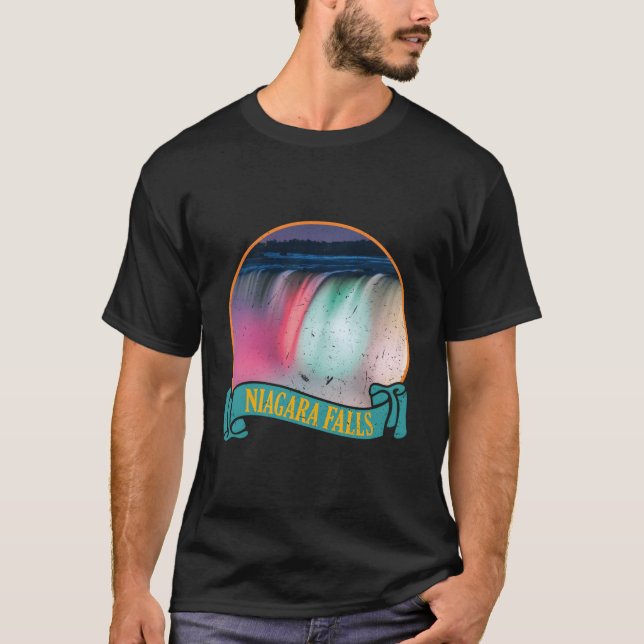 Niagara Falls Illustration T Shirt (Framsida)