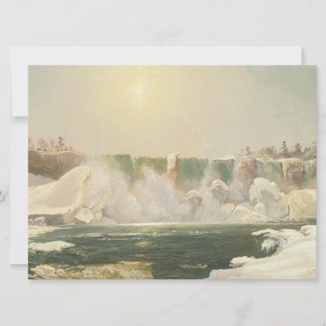 Niagara Falls in Winter (Ice i Vatten) Kort (Framsida)