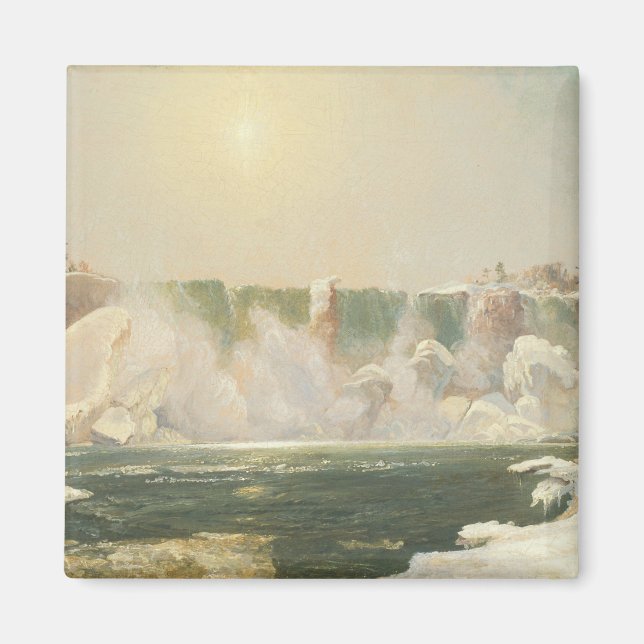 Niagara Falls in Winter (Ice i Vatten) Magnet (Framsidan)