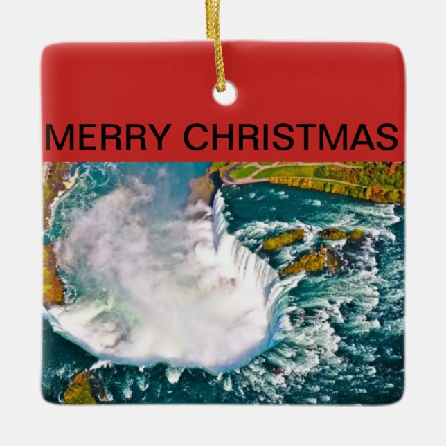 Niagara Falls julprydnad Julgransprydnad Keramik (Framsida)