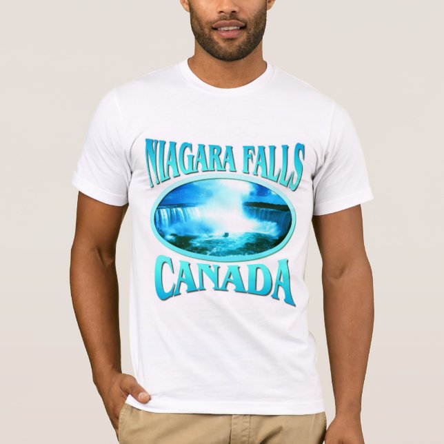 Niagara Falls Kanada manar Tshirt T-shirt (Framsida)
