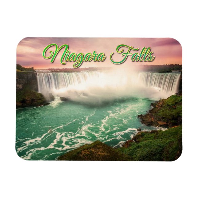 Niagara Falls, Kanada solnedgång stiliserad Magnet (Horisontell)