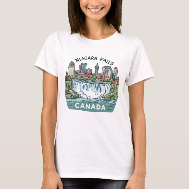 Niagara Falls Kanada T Shirt (Framsida)