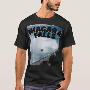 Niagara Falls Kanada USA Lustit Typography Boat So T Shirt