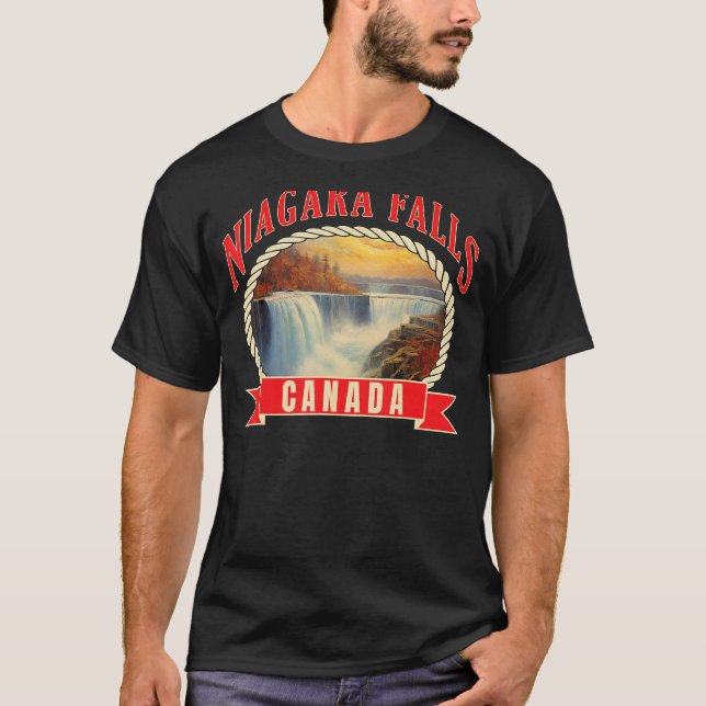 Niagara Falls Kanada USA Natature River 2 T Shirt (Framsida)
