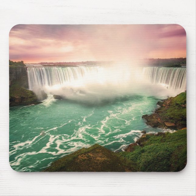 Niagara Falls, kanadensiska solnedgångstiliserade Musmatta (Framsidan)