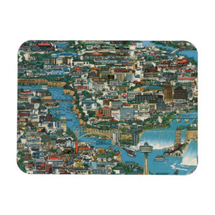 Niagara Falls Karta Magnet