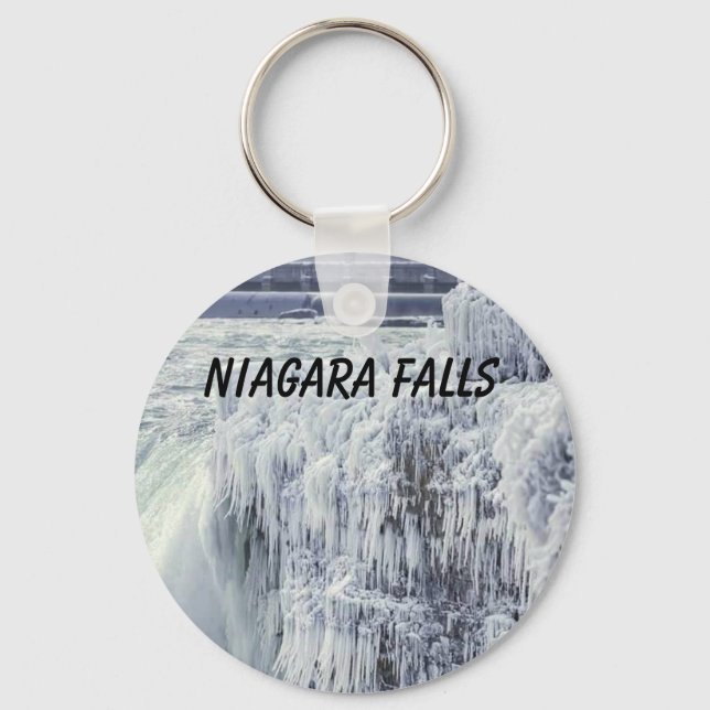 Niagara Falls-knappens nyckelkedja, fryst Nyckelring (Framsida)