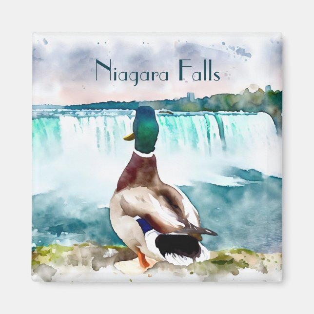 Niagara Falls Mallard Anka Souvenir Magnet (Framsidan)