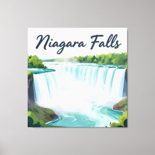 Niagara Falls Målning Landskapsillustration Canvastryck